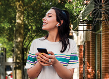 young woman with her smartphone